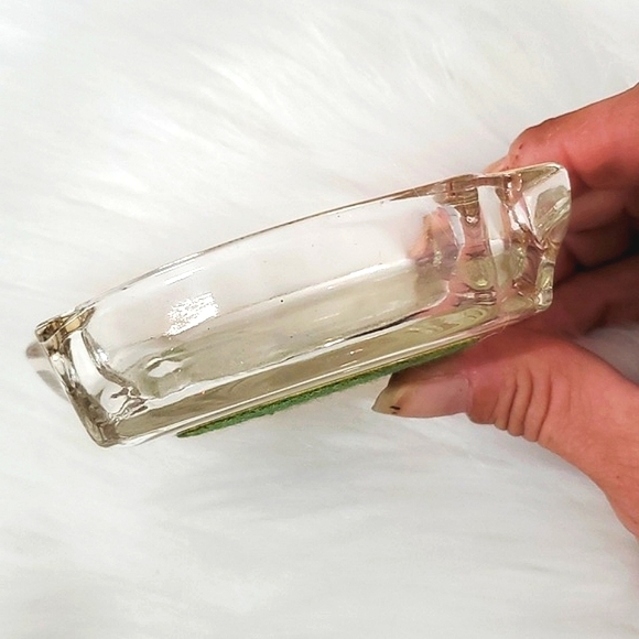 Vintage Tennessee Nashville State Capital Gold Tone Crystal Ashtray Felt Bottom - Picture 9 of 12